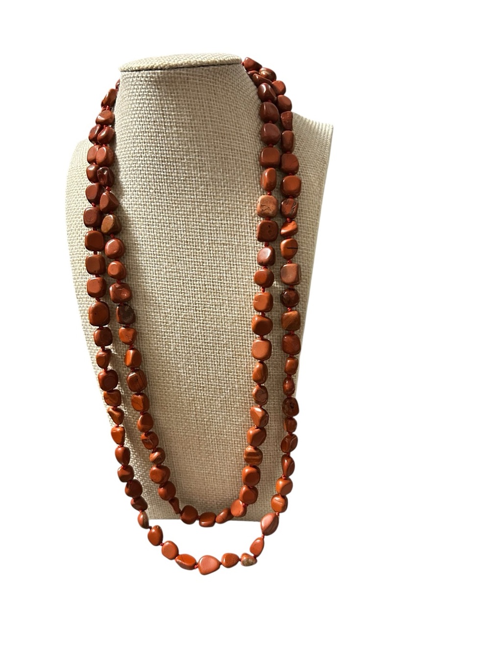 Red Jasper Bead One-Strand Necklace